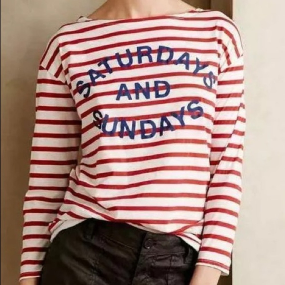 SUNDRY Anthro Saturdays and Sundays Striped Shirt